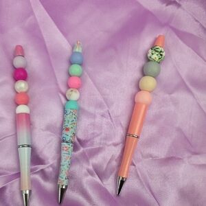 CUSTOM Colorful Beaded Pens - 3 FOR $15